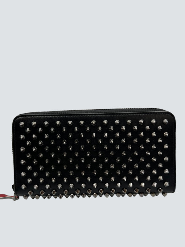 Christian Louboutin Black Studded Leather Wallet