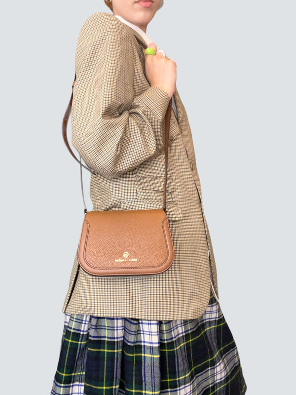 Michael Kors Light Brown Leather Small Shoulder Bag