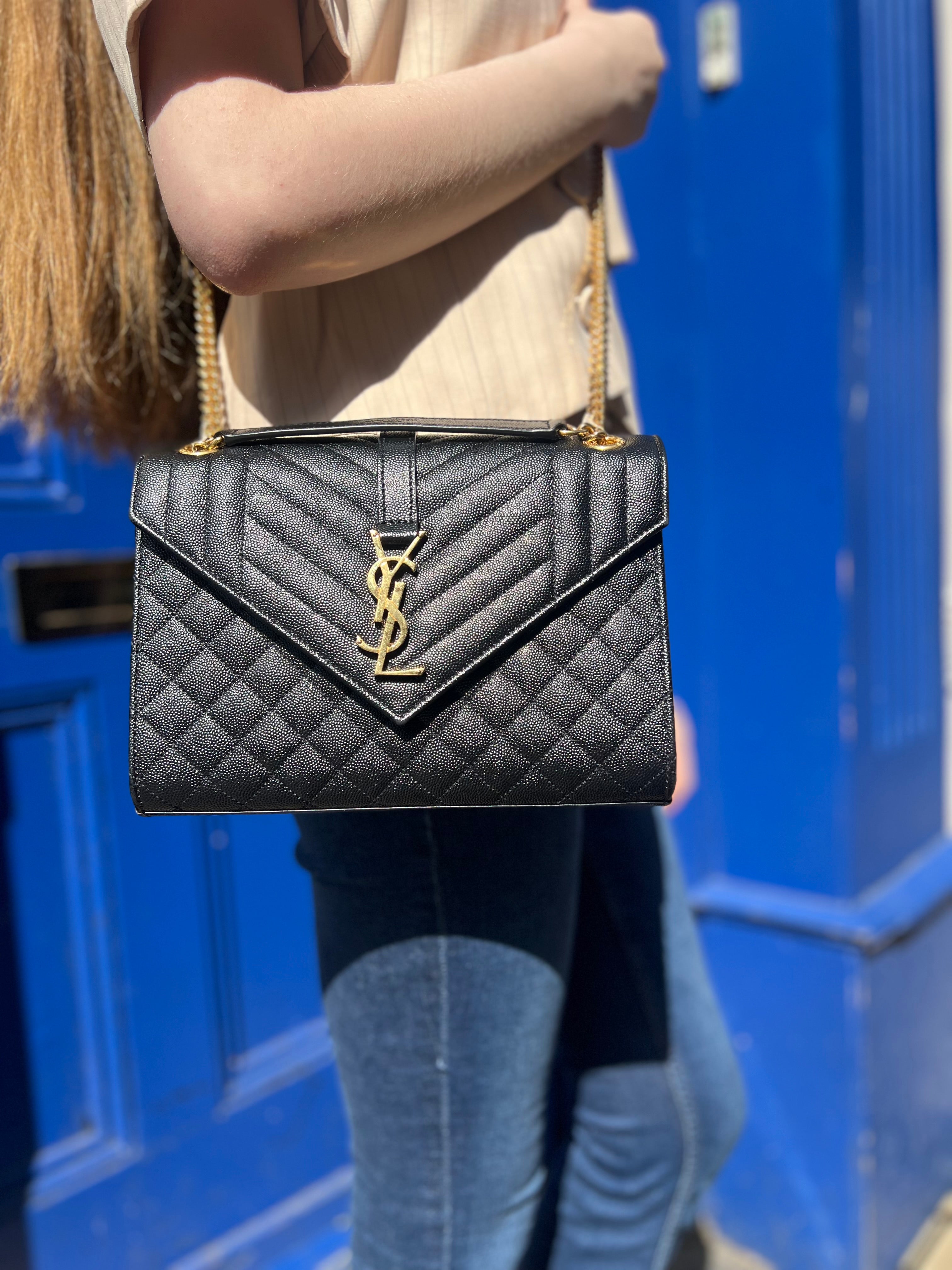 Chain Bag Ysl Envelope Medium Black Ysl Envelope Bag Street Style