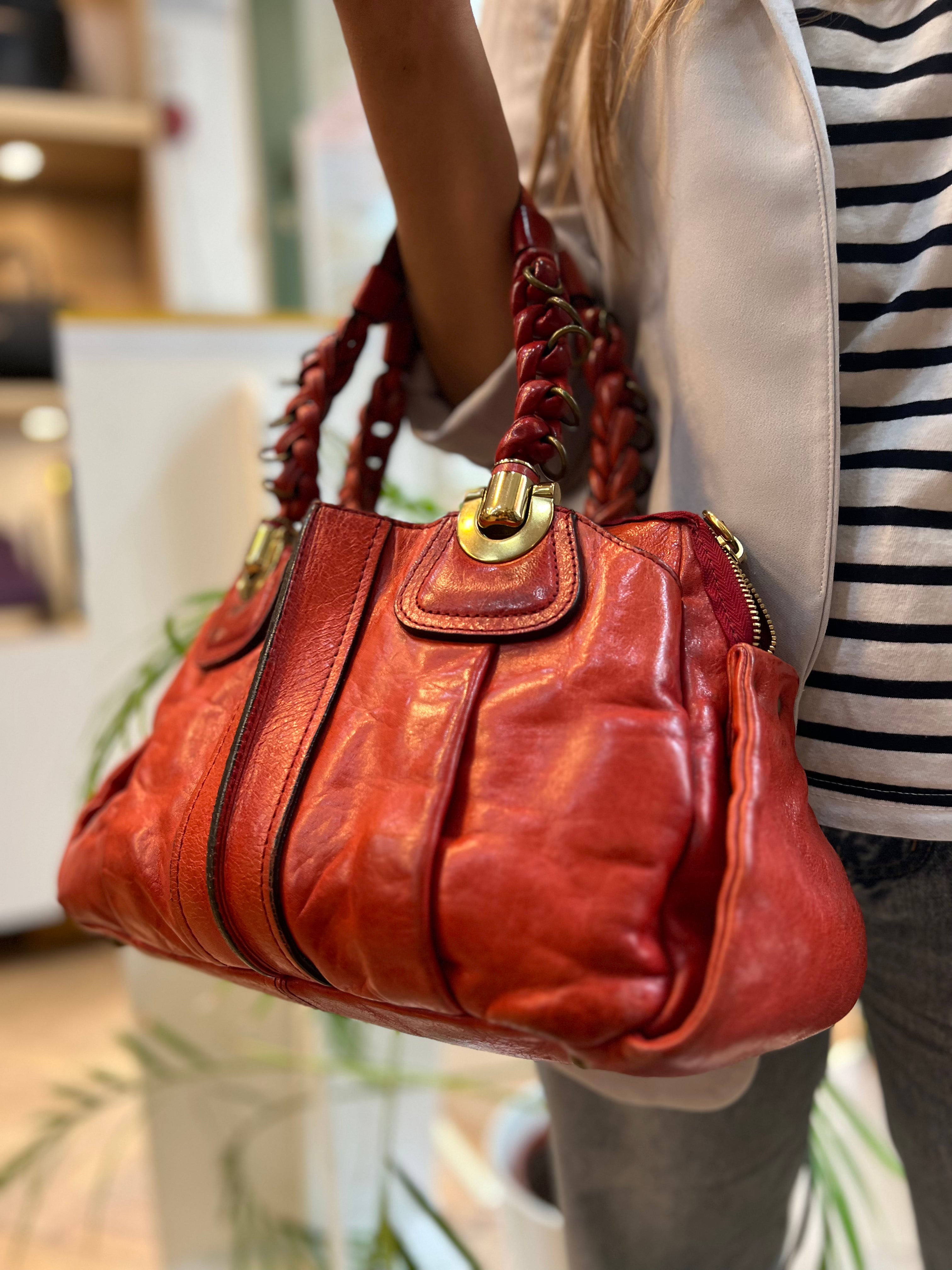 Chloe Red Handbag – Siopaella Designer Exchange