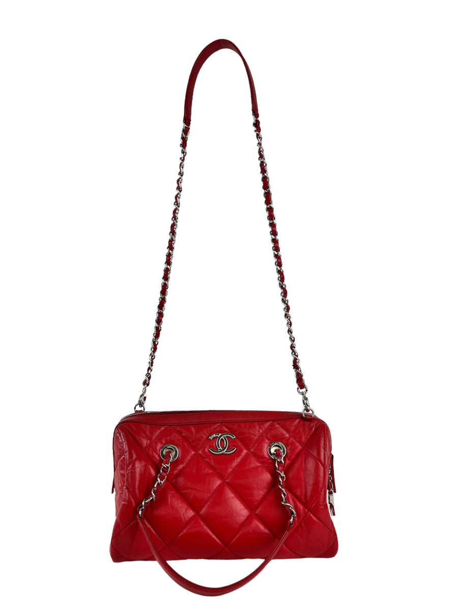 Mini Bowling Bag - L5 - Red - Granulated Calf Leather