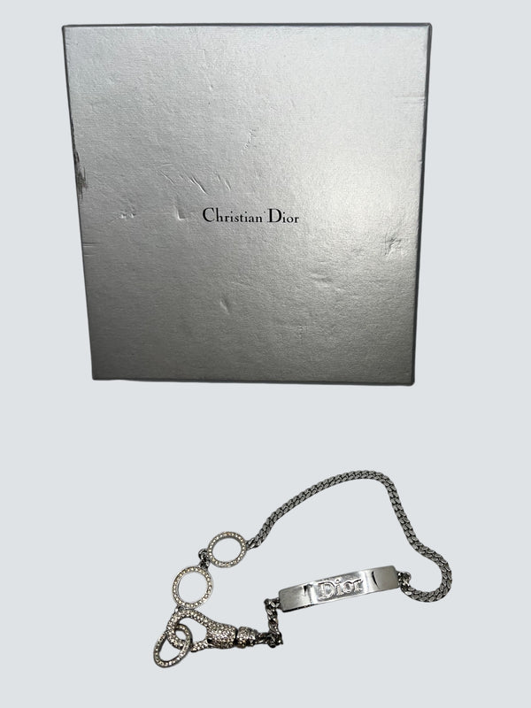 Christian Dior x John Galliano Choker Silvertone Necklace