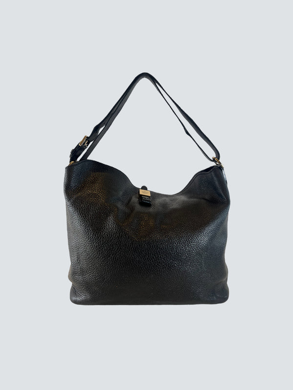 Mulberry Black Leather Hobo  Handbag