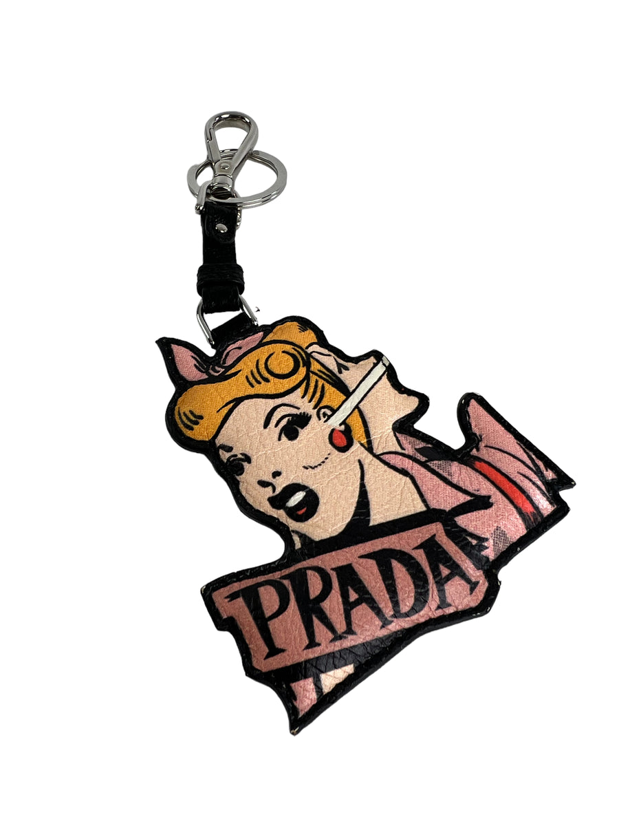 Prada Multi Colour Leather Keychain Siopaella Designer Exchange