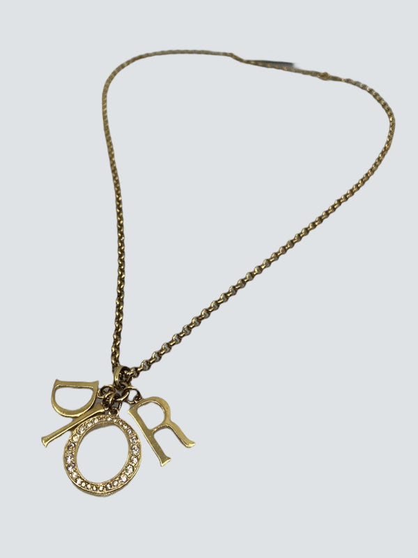 Christian Dior Gold Tone Vintage  Necklace
