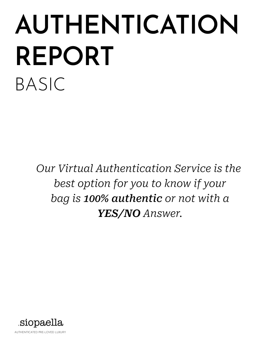 Authenticate This - Basic Report
