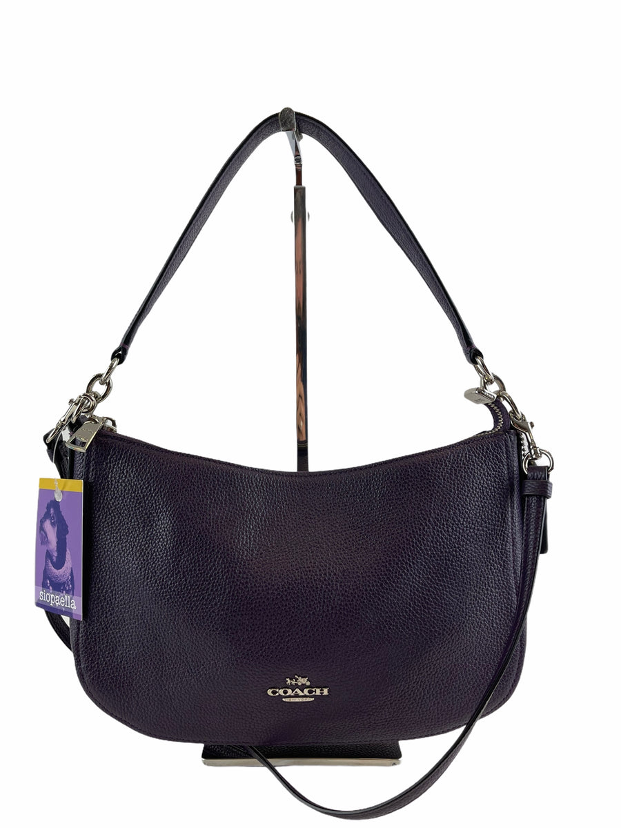 Coach purple leather crossbody Siopaella Designer Exchange