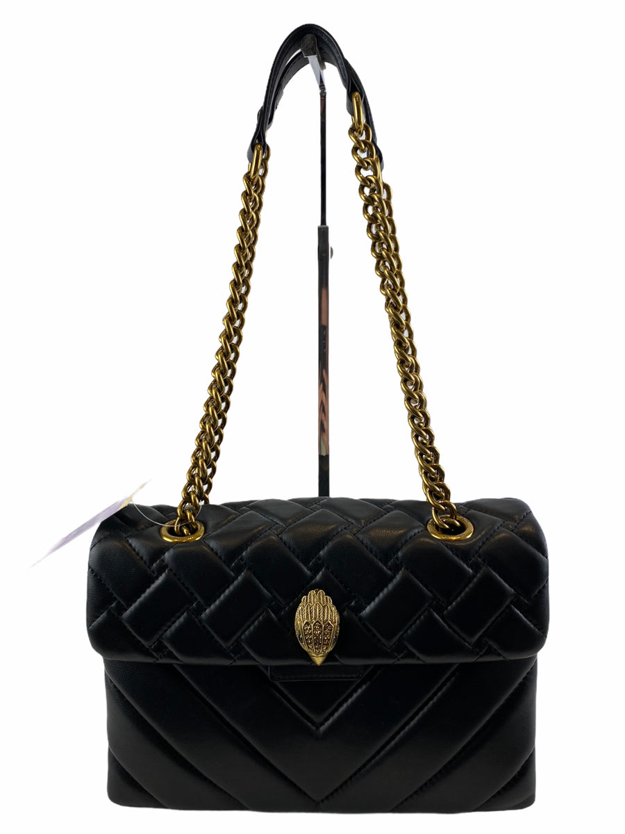 Kurt Geiger Black Leather "Kensington" Shoulder Bag Siopaella
