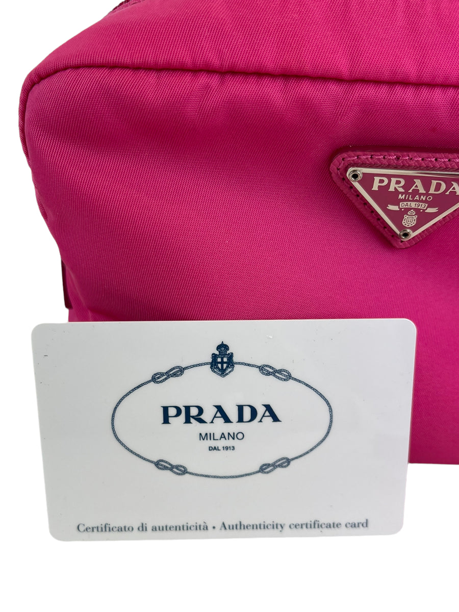 Prada Hot Pink Nylon Pouch Siopaella Designer Exchange