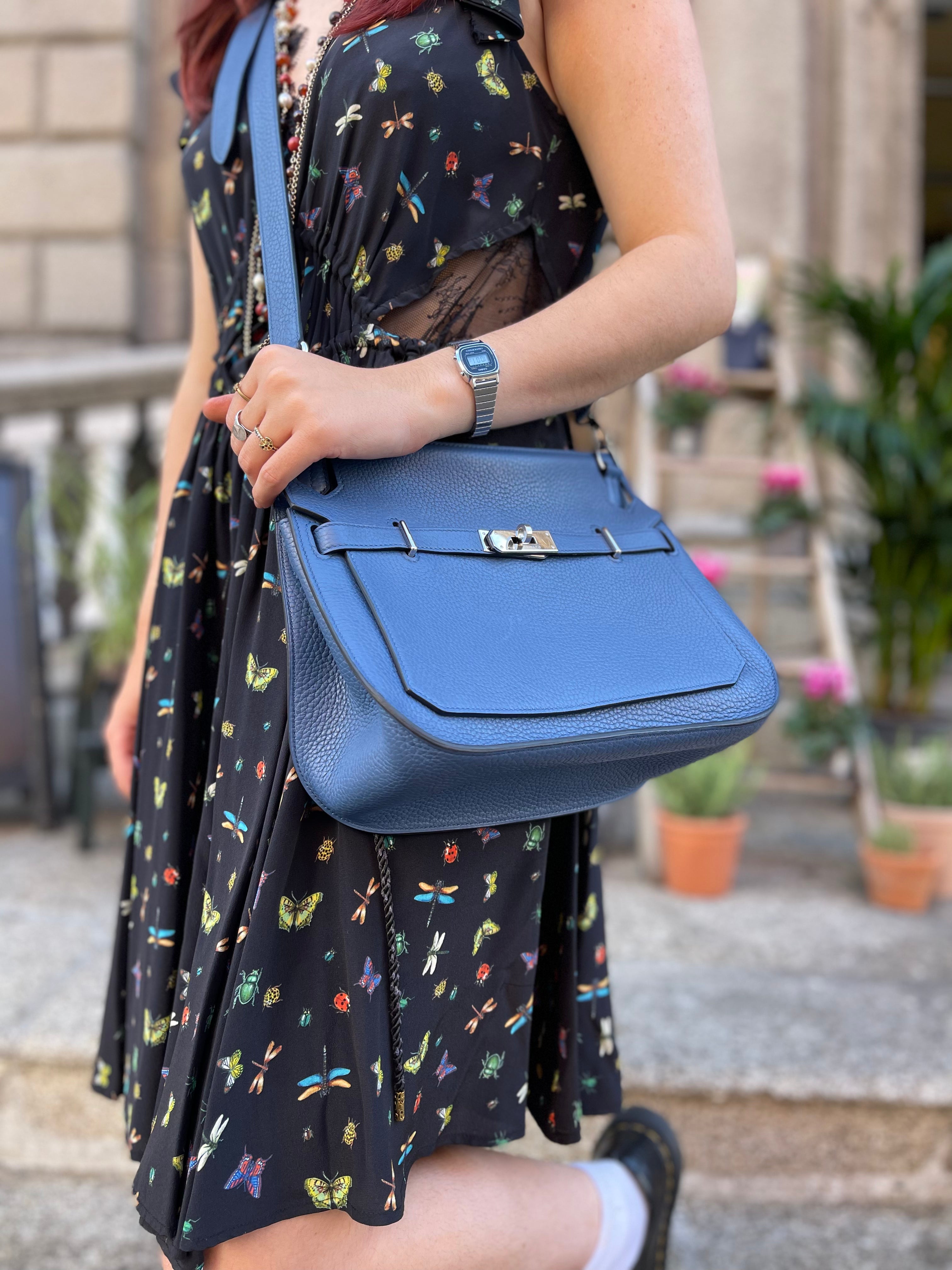 Hermès Blue Clemence Leather 