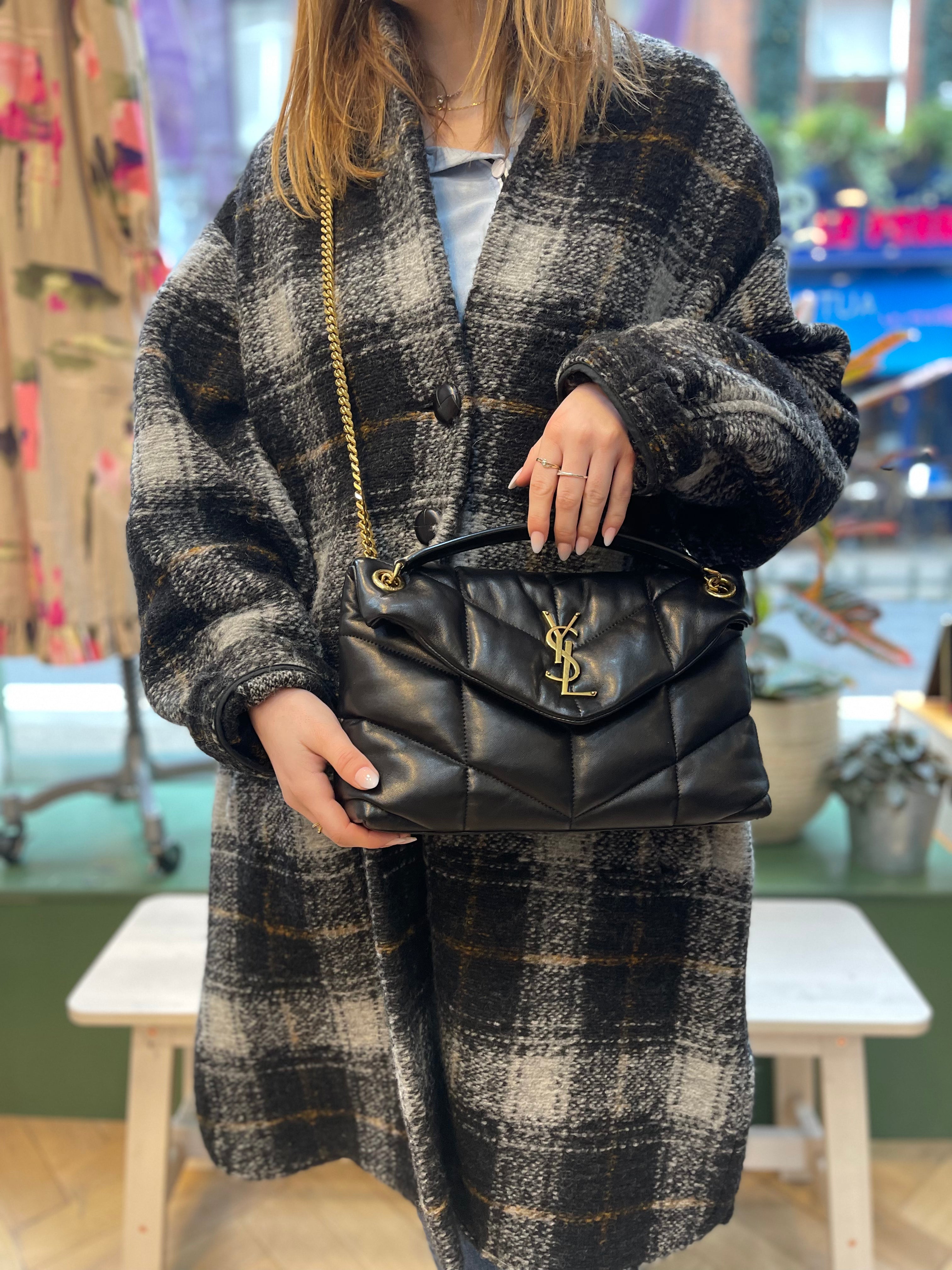 Mini loulou puffer leather crossbody bag hotsell