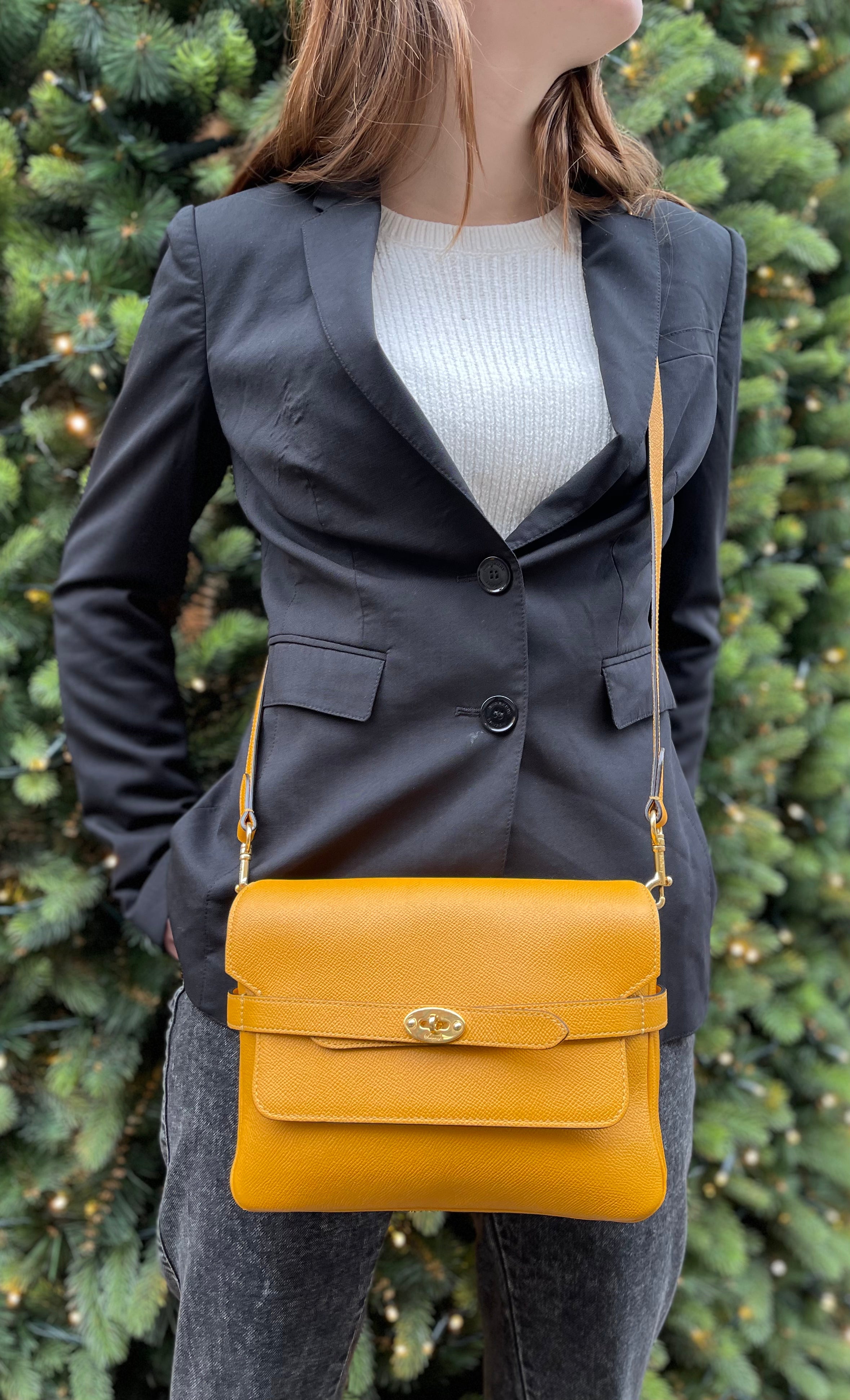 Mulberry mustard bag hotsell