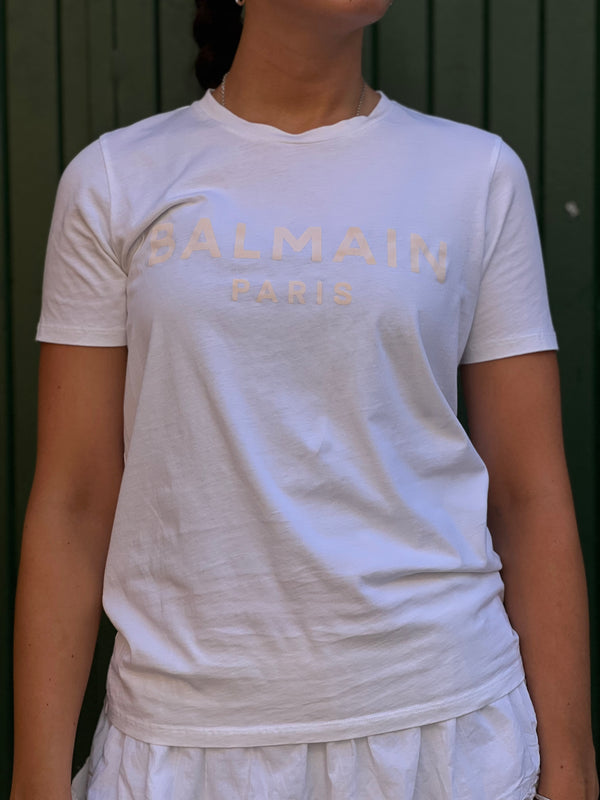 Balmain Size Small White T-Shirt