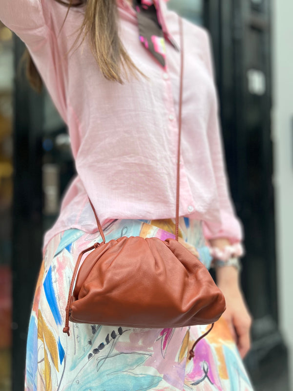 Bottega Veneta Rust The Pouch Mini Crossbody Bag