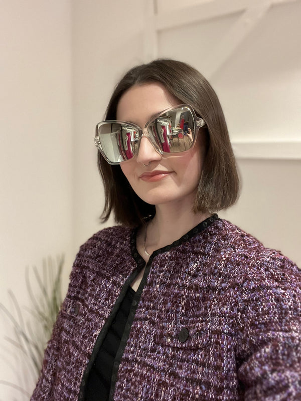 Celine Clear Reflective Sunglasses