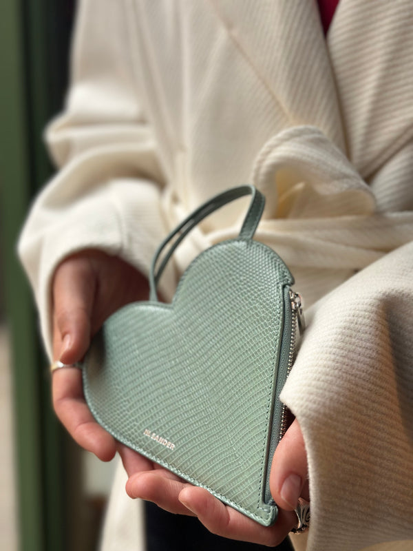 Jill Sander Mint Green Leather Purse