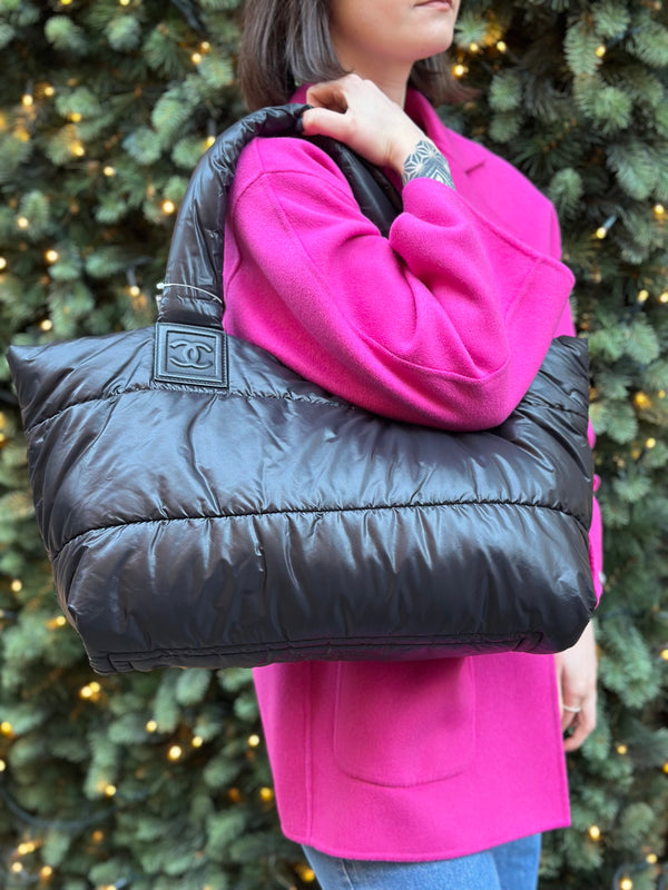 Chanel Black Nylon Cocoon Tote