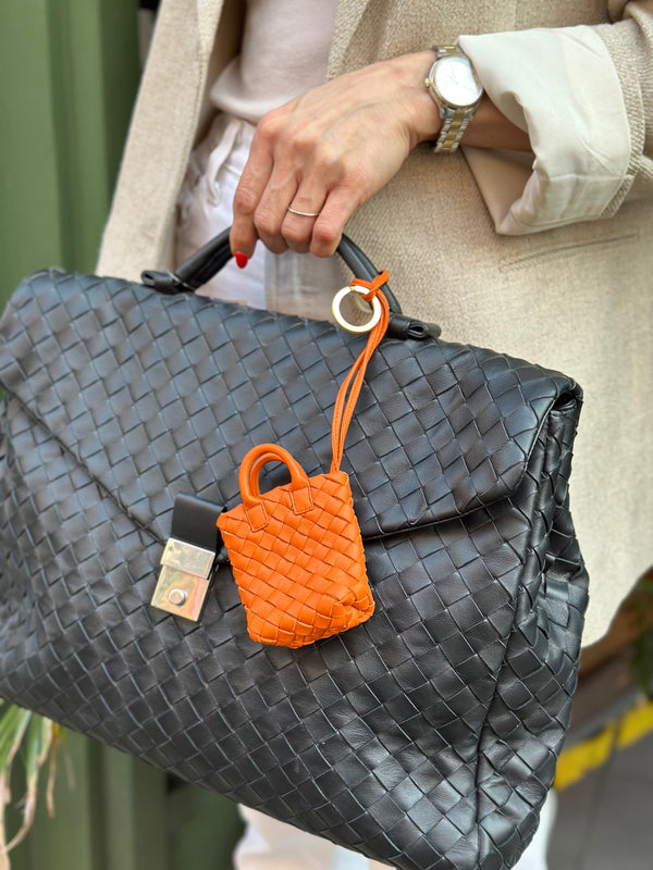 Bottega Veneta Orange Mini Bag Charm