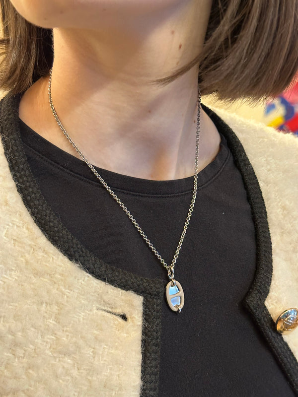 Hermès Mailon Silver Pendant Necklace