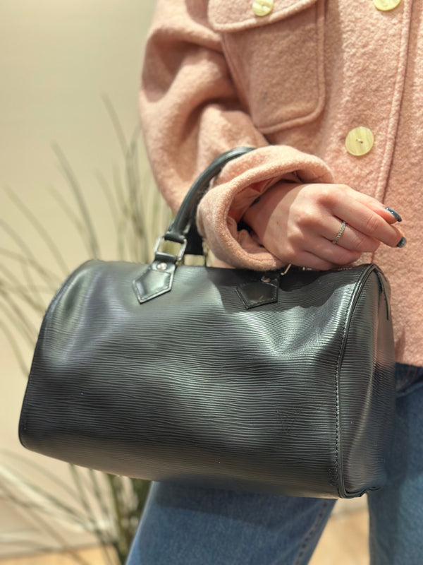 Louis Vuitton Black Epi Leather Speedy 30