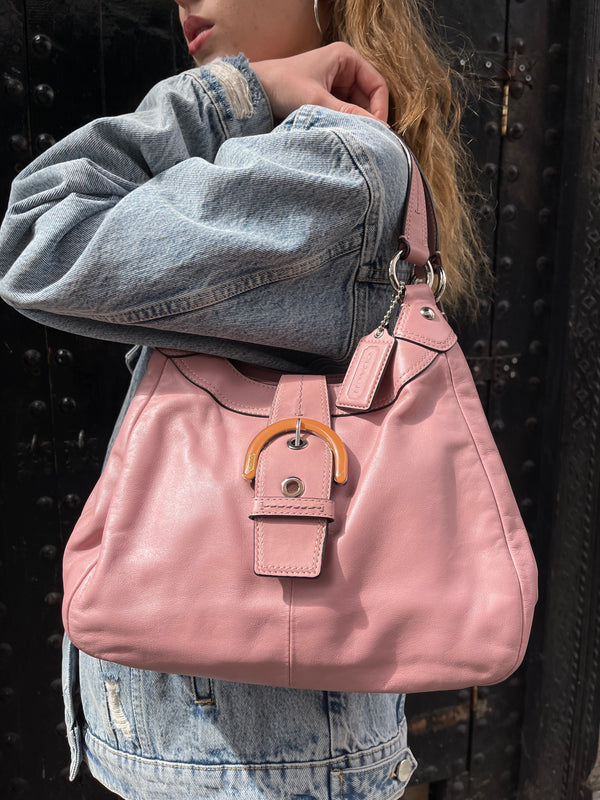 Coach Vintage Pink Leather Soho Lynn Shoulder Bag