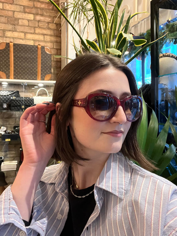 Louis Vuitton Red Cat Eye Sunglasses