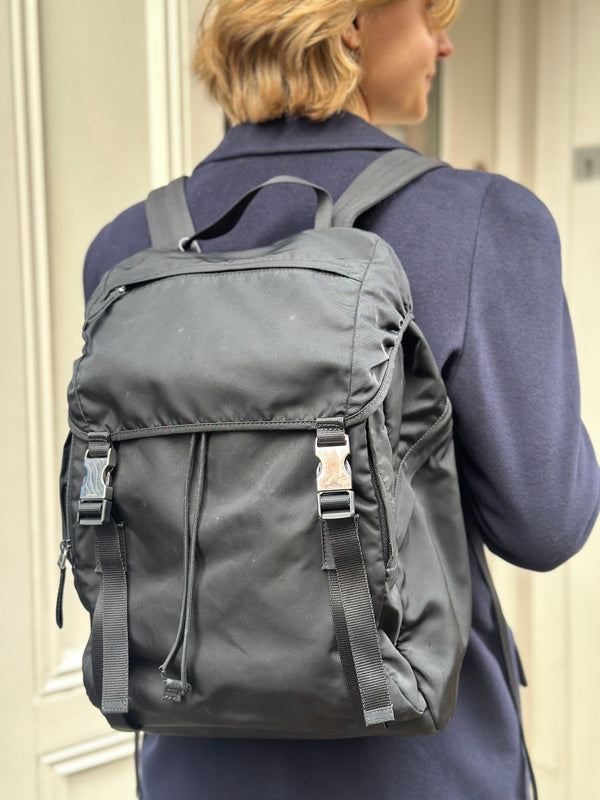 Prada Black Nylon Backpack