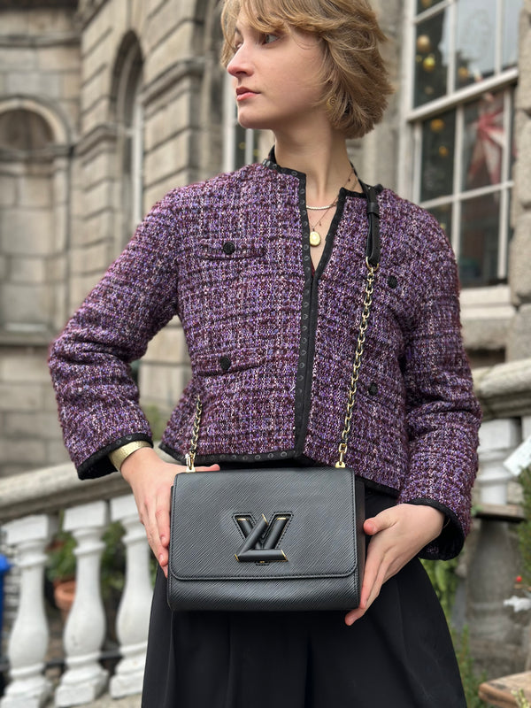 Louis Vuitton Black Epi Leather Twist Crossbody