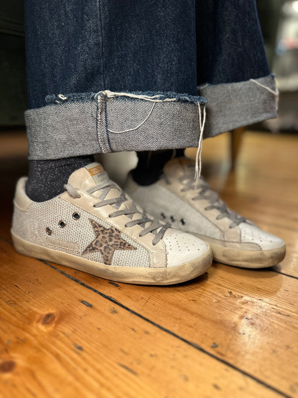 Golden Goose Size UK 4 Leopard Print Trainers
