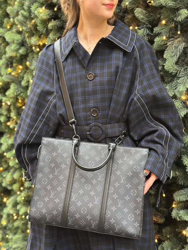 Louis Vuitton Eclipse Monogram Canvas Sac Plat Horizontal