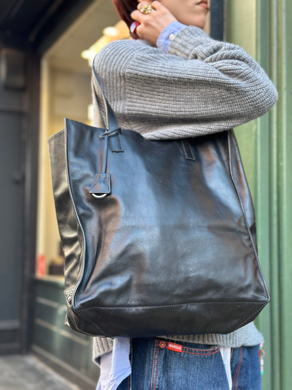 Prada Black Leather Tote