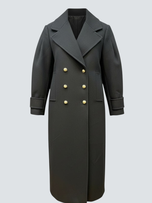 Sandro Black Wool Mix Coat - Sandro Size 34 / UK 8