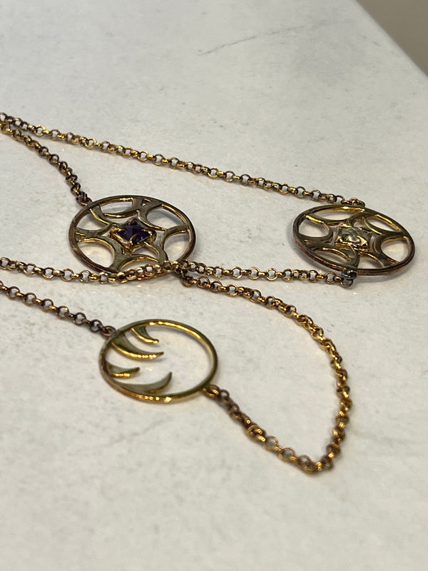 Missoma Goldtone Disc Detail Necklace