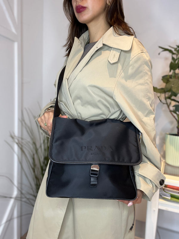 Prada Black Re-Nylon Messenger