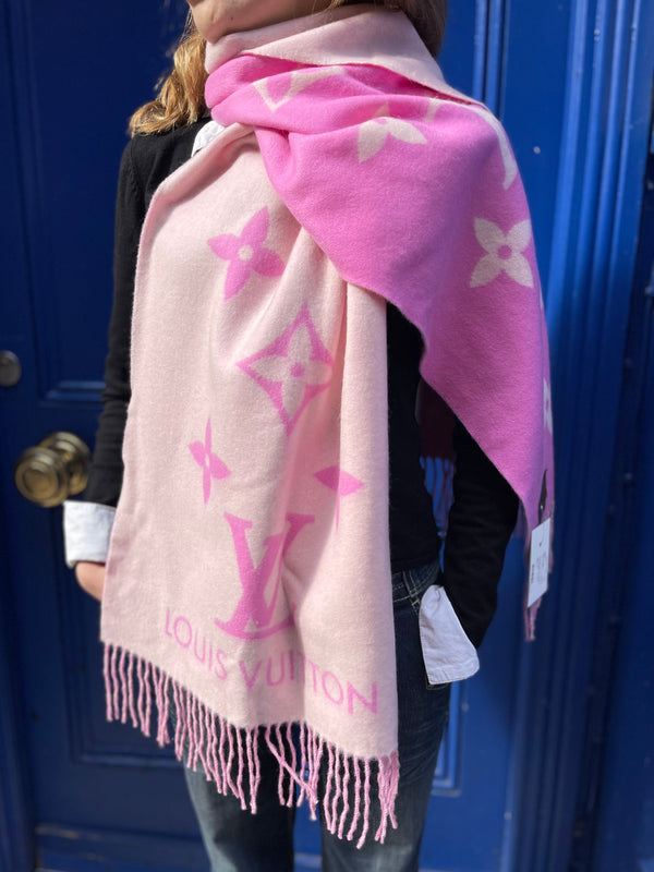 Louis Vuitton Pink Monogram Cashmere Scarf