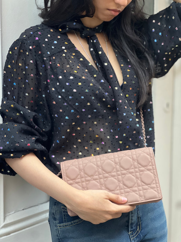 Christian Dior Dusty Pink Lady Dior Pouch Crossbody