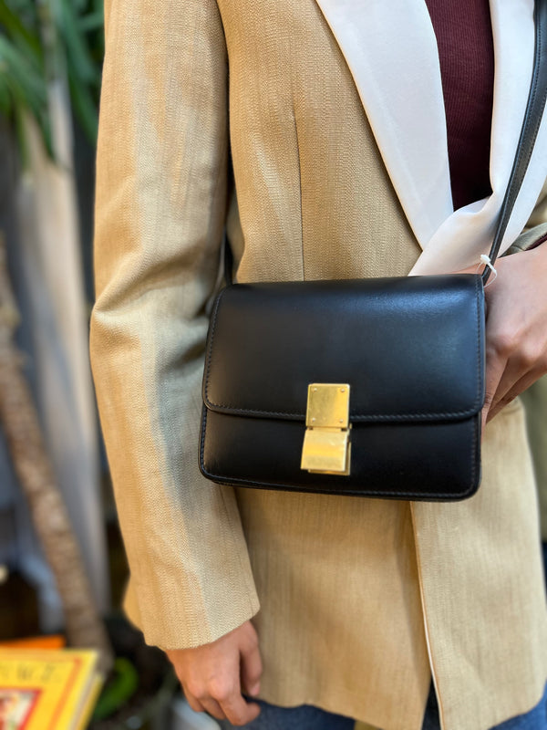 Celine Black Leather Small Box Bag