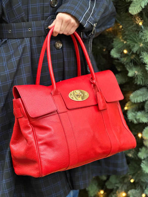 Mulberry Red Leather Bayswater Tote
