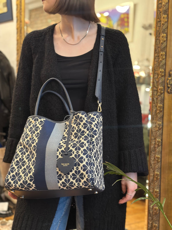Kate Spade Navy Canvas Tote