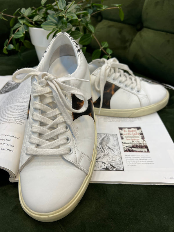 Celine White Leather Sneakers - Size UK 4