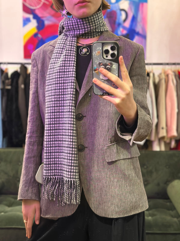 Johnstons Checked Cashmere Scarf