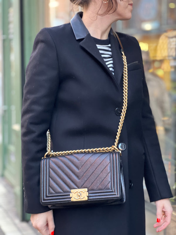 Chanel Black Leather Boy Crossbody