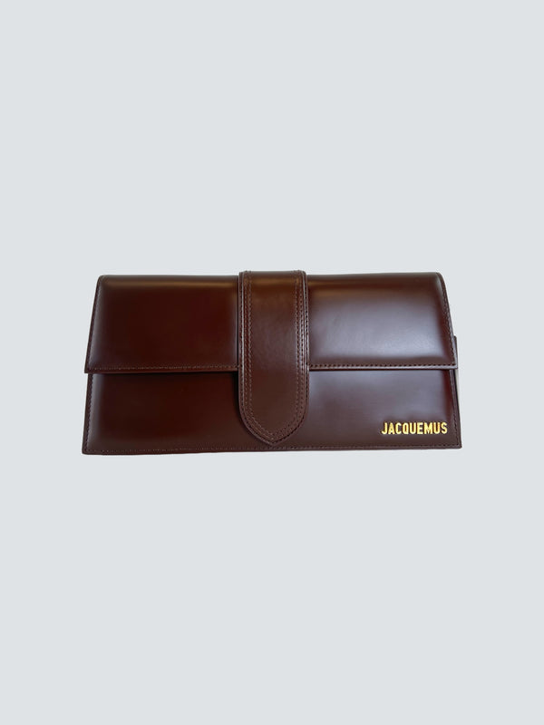 Jacquemus Brown Leather "Le Bambino Long" Shoulder Handbag