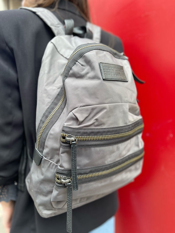 Marc Jacobs Grey Nylon 'Biker' Backpack