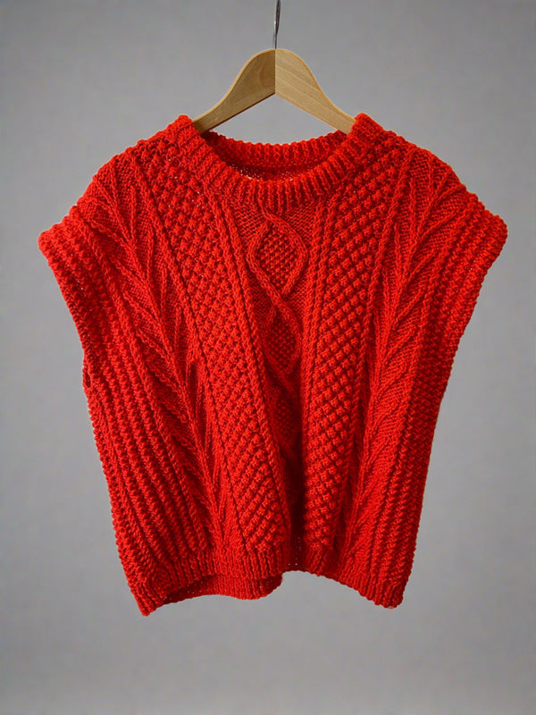 The tweed project Red Sleevless Jumper - Size Medium / Large