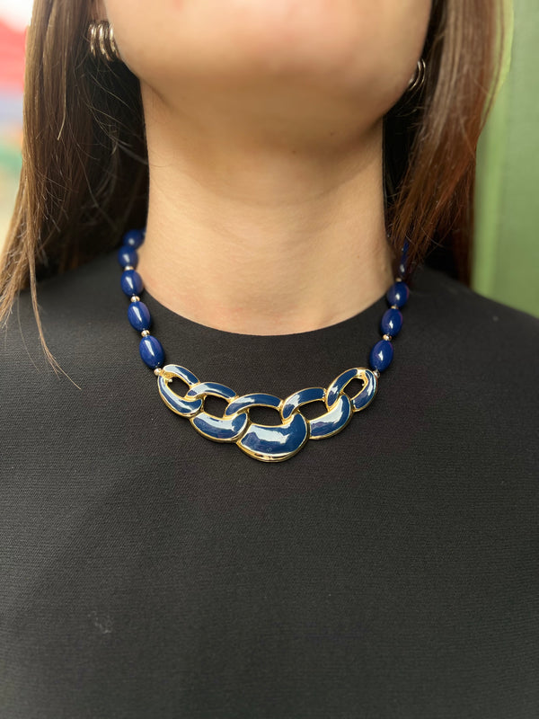 Vintage Navy Necklace