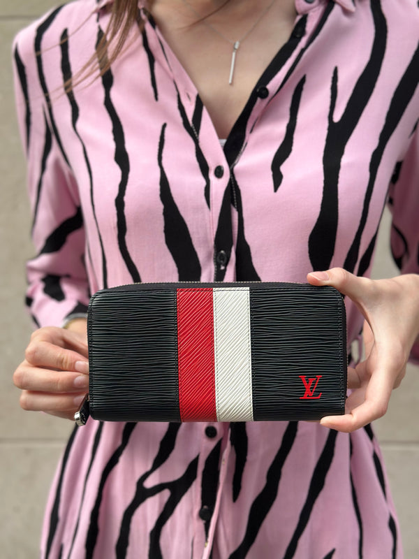 Louis Vuitton Navy Epi Leather Long Wallet