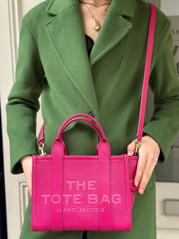 Marc Jacobs Pink Leather The Tote Crossbody