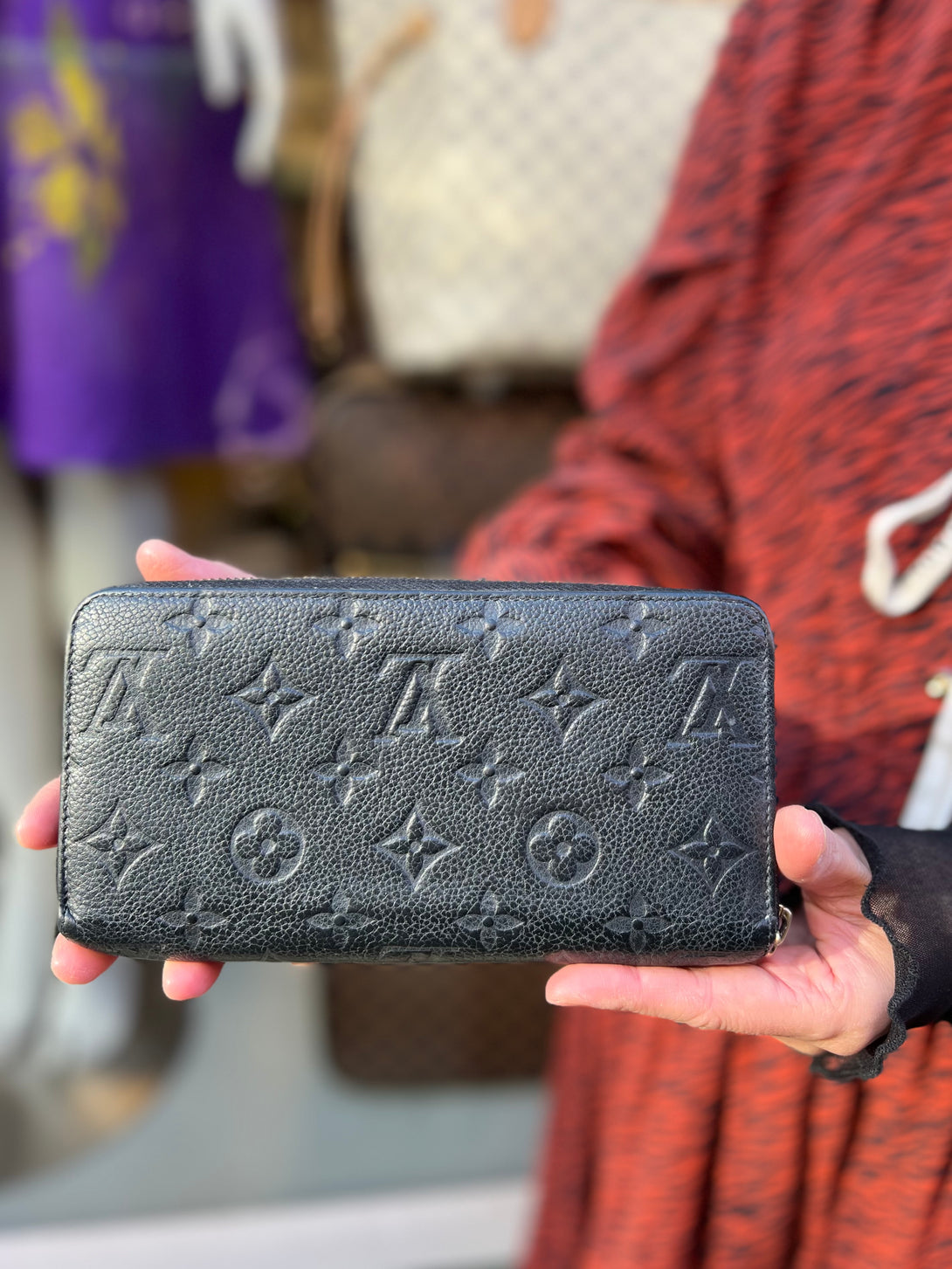 Louis Vuitton Black Empriente Leather Long Wallet – Siopaella