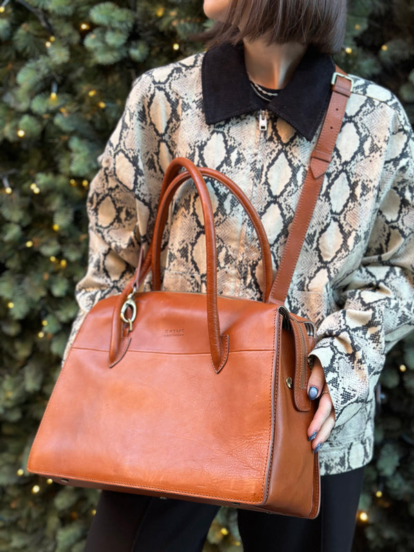 O My Bag Tan Leather Tote